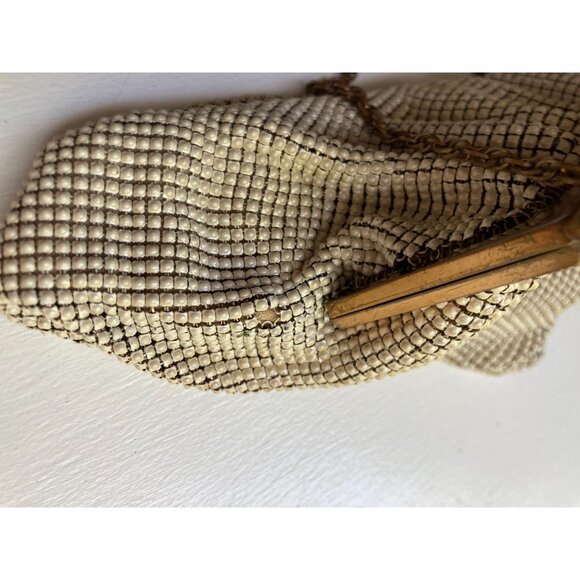 Vintage Whiting & Davis Gold Mesh Evening Bag With Chain Handle- READ - Picture 8 of 14